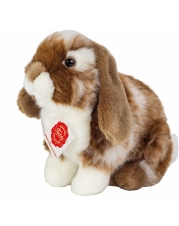 Teddy-Hermann - Hase sitzend dunkelbraun/weiß gescheckt 20 cm