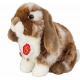 Teddy-Hermann - Hase sitzend dunkelbraun/weiß gescheckt 20 cm
