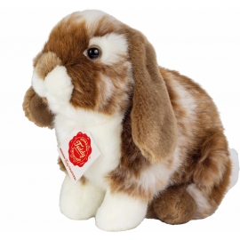 Teddy-Hermann - Hase sitzend dunkelbraun/weiß gescheckt 20 cm