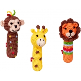 Die Spiegelburg - Baby Glück - Minirassel, Affe, Giraffe, Löwe