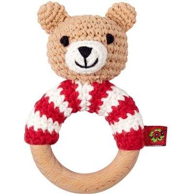 Die Spiegelburg - BabyGlück - Häckel-Ringrassel Teddy
