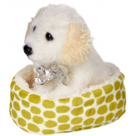 Goldendoodle Flocke im Korb  Lustige Tierparade