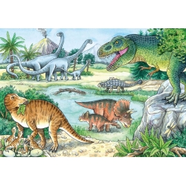Ravensburger 05128 Puzzle Saurier und ihre Lebensräume 2x20 Teile