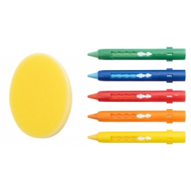 Faber-Castell Badkreide 5er Blisterkarte mit Schwamm Faber-Castell