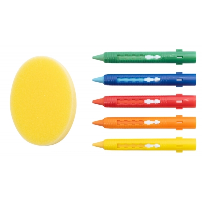 Faber-Castell Badkreide 5er Blisterkarte mit Schwamm Faber-Castell