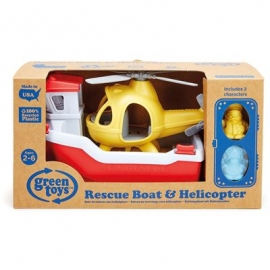 Green Toys - Rettungsboot & Hubschrauber 4 Teile