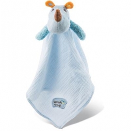 NICI - My First Nici - Wombitombi - Schmusetuch Nashorn Manuffi 38x38cm