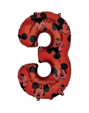 Mid Size Mickey Mouse Forever Zahl 3 Folienballon L27 verpackt