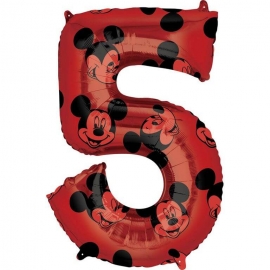 Mid Size Mickey Mouse Forever Zahl 5 Folienballon L27 verpackt