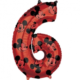 Mid Size Mickey Maus Forever Zahl 6 Folienballon L27 verpack