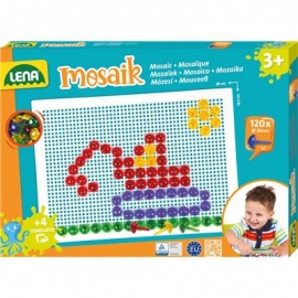 Lena - Mosaik Set transp. 120, 15 mm, groß, Faltschachtel