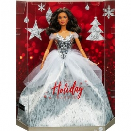 Mattel - Barbie Signature Holiday Doll Wavy Brunette Barbie Puppe