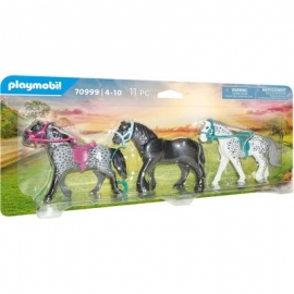 Playmobil® 70999 - Country - Bauernhof - 3 Pferde: Friese, Knabstrupper & Andalusier