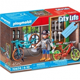 Playmobil® 70674 - City Life - Geschenkset E-Bike-Werkstatt