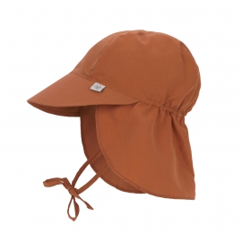 Sonnenhut mit Nackenschutz & UV-Schutz - Rostrot