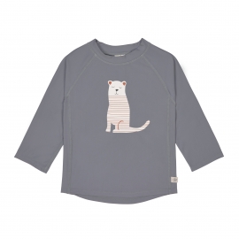 Badeshirt Langarm mit UV-Schutz - Tiger, Grau