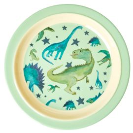 Melamine Kids Lunch Plate with Dino Print
