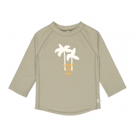 Badeshirt Langarm mit UV-Schutz - Palmen, Oliv
