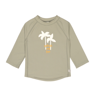 Badeshirt Langarm mit UV-Schutz - Palmen, Oliv