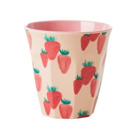Melamine Becher, Strawbeery Print, mittel