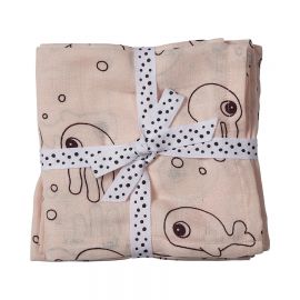 Swaddle 2 er pack Sea friends powder Grey