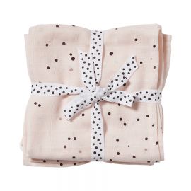 Burp cloth, 2-pack, Dreamy dots, powder