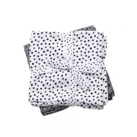 Swaddle, 2-pack, Happy dots, grey