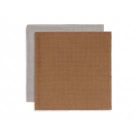 Mullwindeln Bambus Baumwolle 115x115 cm - Caramel - 2 Stück