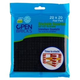 Open Bricks Baseplate 20x20 black (4)