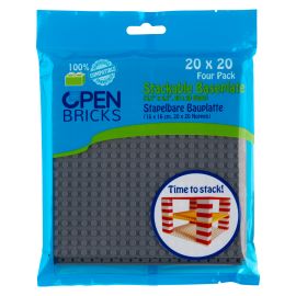 Open Bricks Baseplate 20x20 dark grey (4)