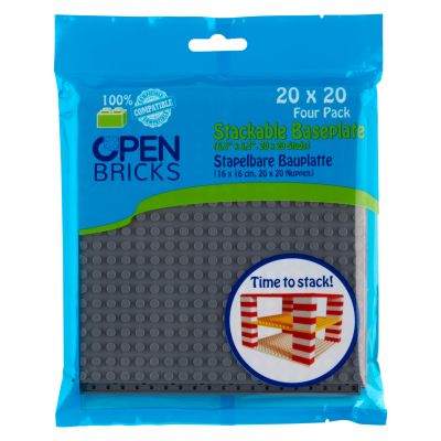 Open Bricks Baseplate 20x20 dark grey (4)