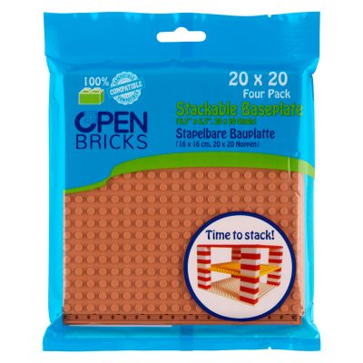 Open Bricks Baseplate 20x20 light brown (4)