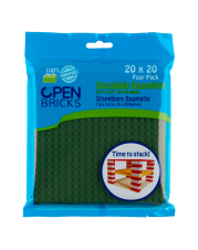 Open Bricks Baseplate 20x20 olive green (4)