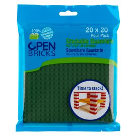 Open Bricks Baseplate 20x20 olive green (4)