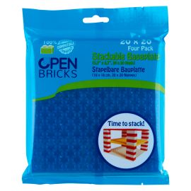 Open Bricks Baseplate 20x20 transparent blue (4)