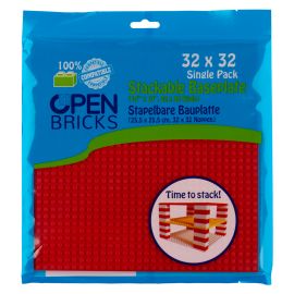 Open Bricks Baseplate 32x32 red (1)