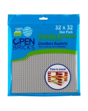 Open Bricks Baseplate 32x32 light grey (2)