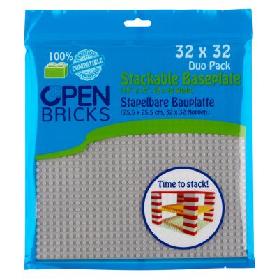 Open Bricks Baseplate 32x32 light grey (2)