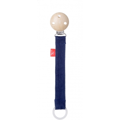 Schnullerkette Musselin blau
