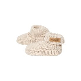 Gestrickte Babyschuhe Sand Größe 2