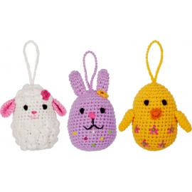 Häkel-Anhänger Frohe Ostern - Sortiert