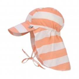 LSF Sun Protection Flap Hat Block Stripes milky/pe