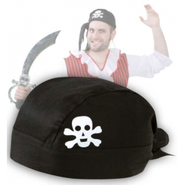 Piraten-Kopftuch schwarz