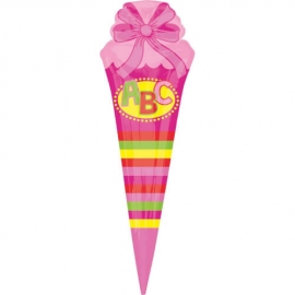 SuperShape "Schultüte - pink" Folienballon, P35, v