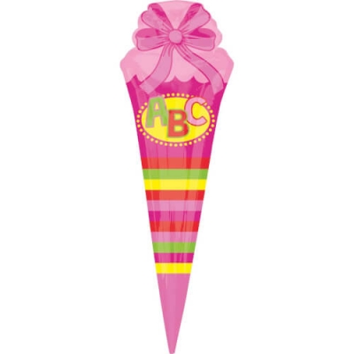 SuperShape "Schultüte - pink" Folienballon, P35, v