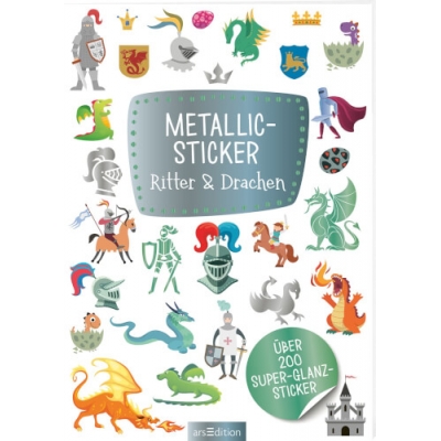 Metallicsticker Ritter & Drachen