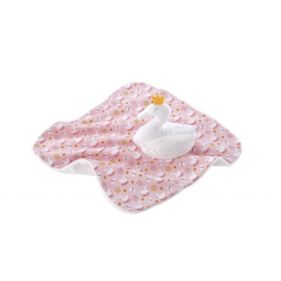 Decke mit Kuschelkissen Schwan