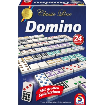 Schmidt Spiele Classic Line, Domino, mit extra großen Spielfiguren