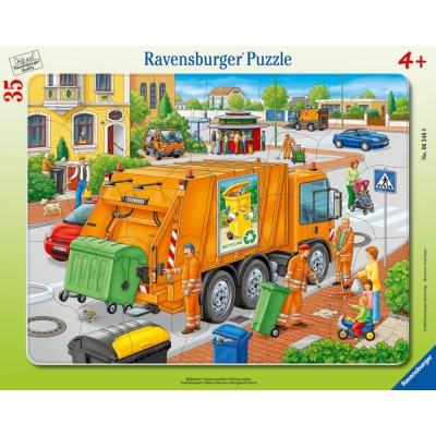 Ravensburger 06346 Rahmenpuzzle Müllabfuhr 35 Teile