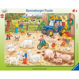 Ravensburger 06332 Rahmenpuzzle Auf dem großen Bauernhof 40 Teile